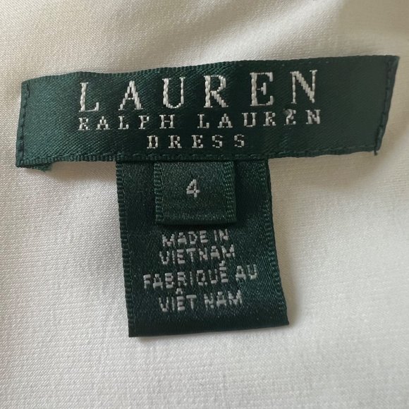 Ralph Lauren Black White Sequin Colorblock Stretch Sheath Dress size 4 - Picture 10 of 13